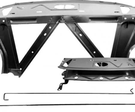 OER 1966-67 Chevy II, Nova, Trunk Divider and Rear Shelf Panel Assembly, w/Trunk Lid Hinges, EDP Coated 15192