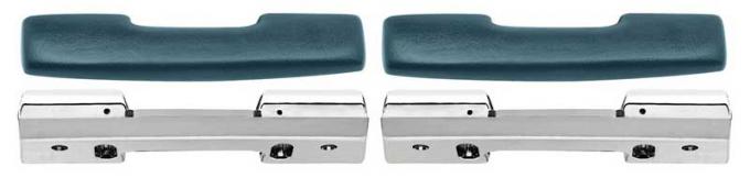 OER 1965-67 Nova, 1967 Camaro / Firebird Black Standard Front Arm Rest Kit *R4801