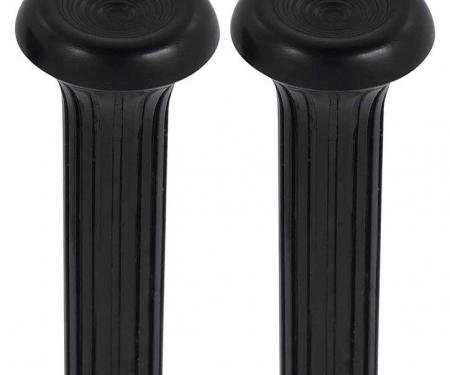 OER 1968-70 GM, Door Lock Knobs, Plastic, Ribbed Design, Black, Pair 7799353