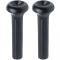 OER 1968-70 GM, Door Lock Knobs, Plastic, Ribbed Design, Black, Pair 7799353