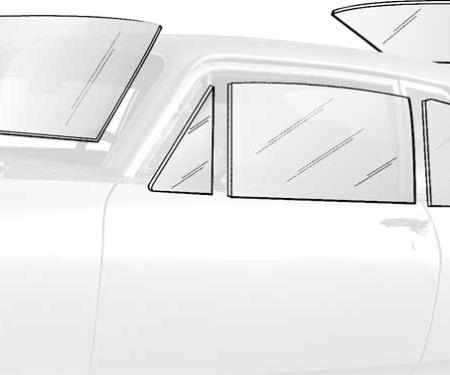 OER 1966-67 Chevy II / Nova, 2-Door Hardtop, Glass Set (8 Piece), Clear *NR805C